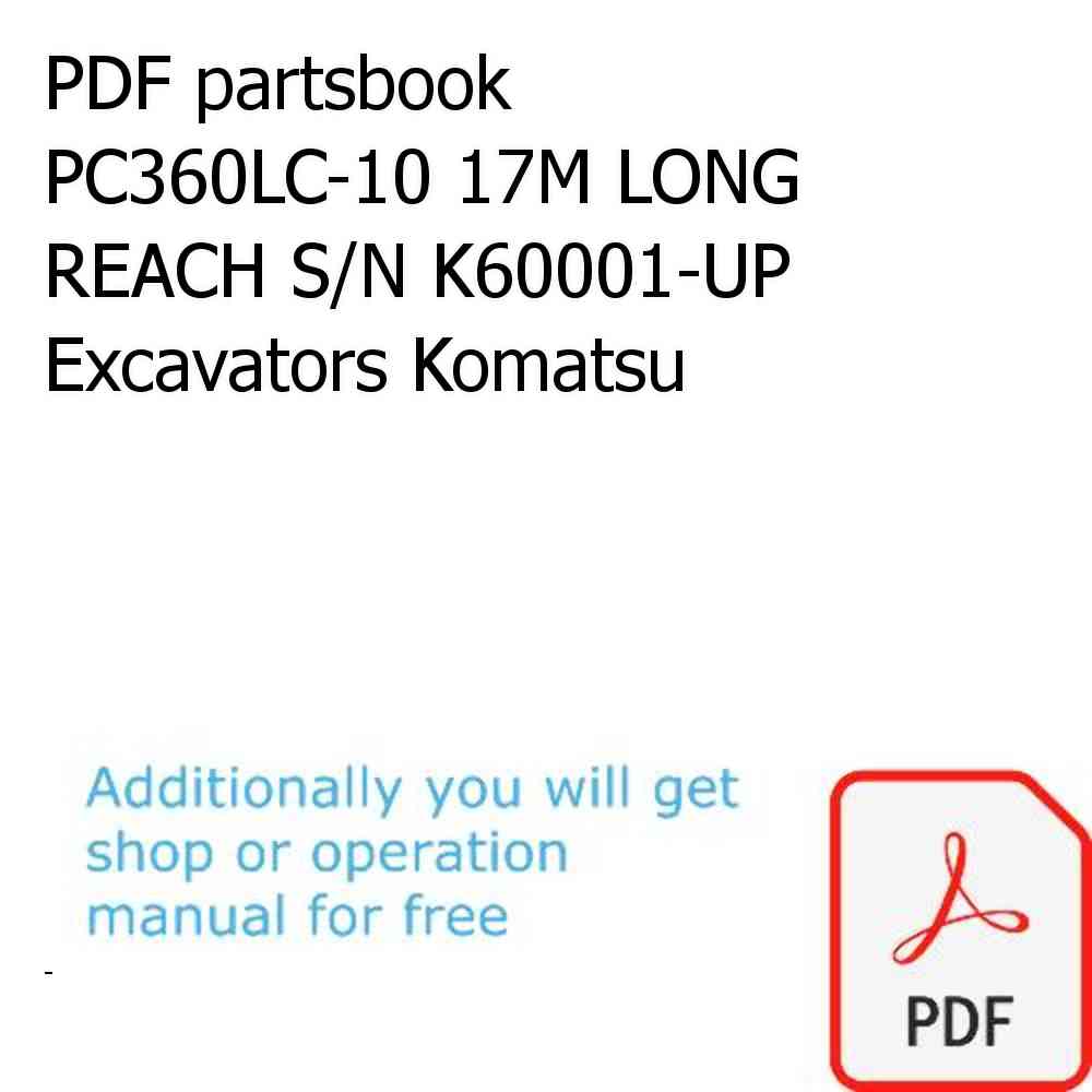 PDF partsbook PC360LC-10 17M LONG REACH S/N K60001-UP Excavators Komatsu