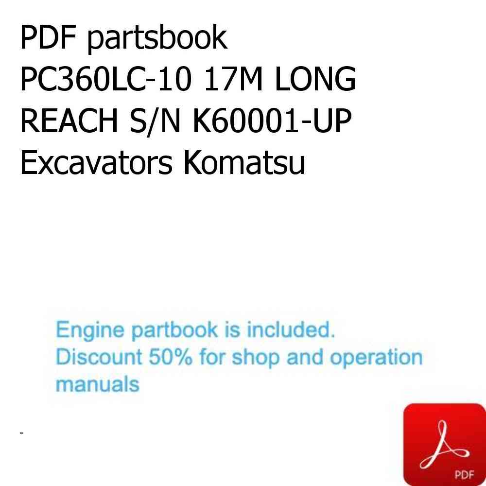 PDF partsbook PC360LC-10 17M LONG REACH S/N K60001-UP Excavators Komatsu