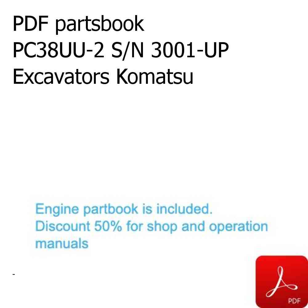 PDF partsbook PC38UU-2 S/N 3001-UP Excavators Komatsu