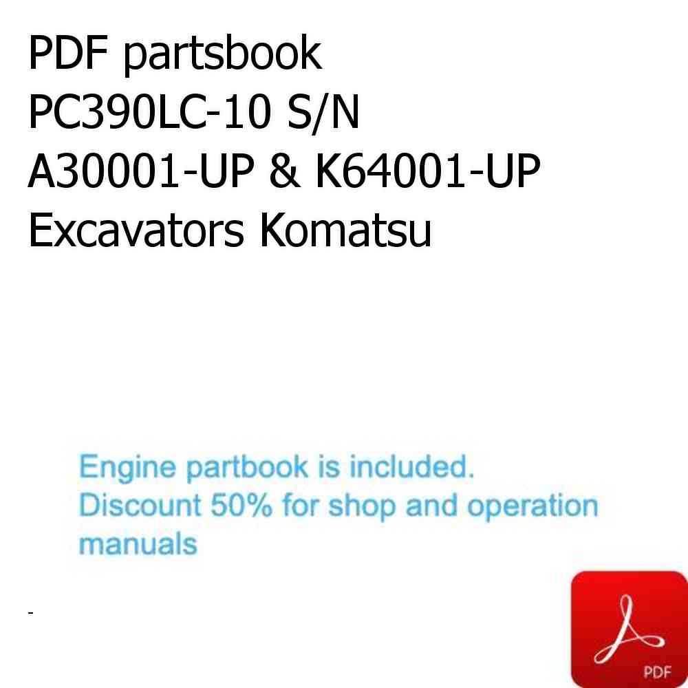 PDF partsbook PC390LC-10 S/N A30001-UP & K64001-UP Excavators Komatsu