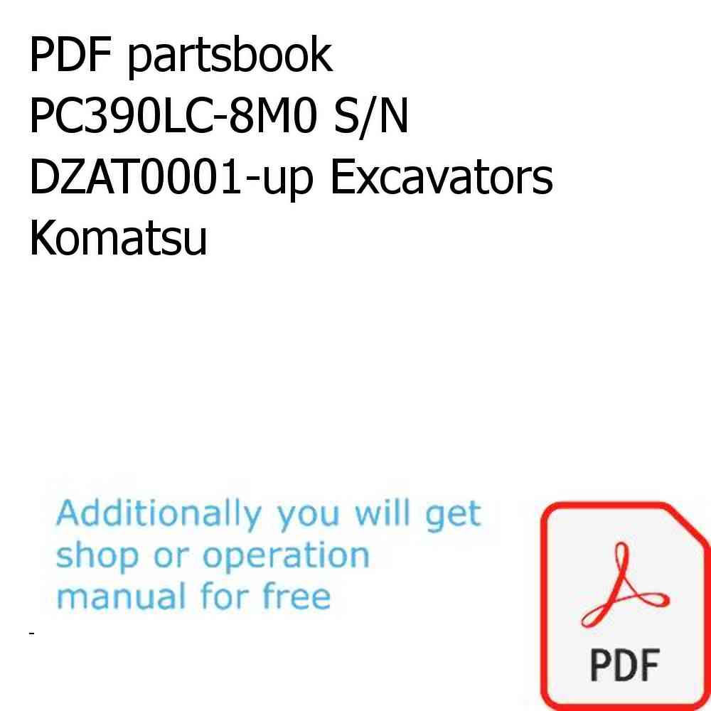 PDF partsbook PC390LC-8M0 S/N DZAT0001-up Excavators Komatsu