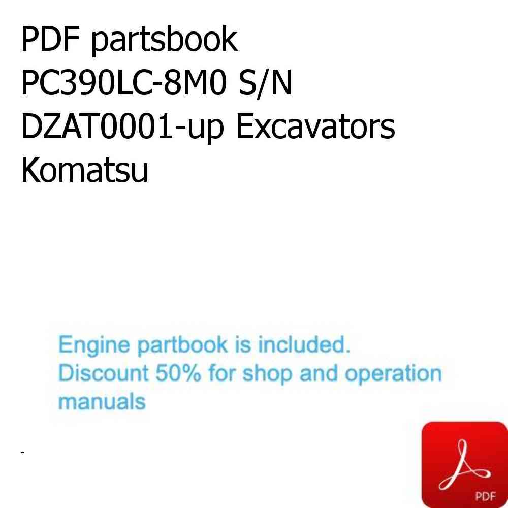 PDF partsbook PC390LC-8M0 S/N DZAT0001-up Excavators Komatsu