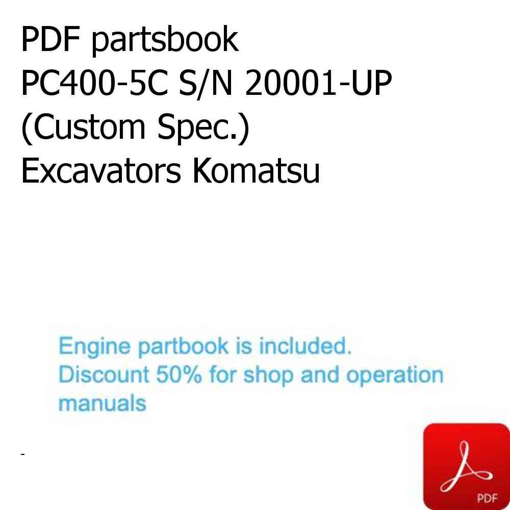 PDF partsbook PC400-5C S/N 20001-UP (Custom Spec.) Excavators Komatsu