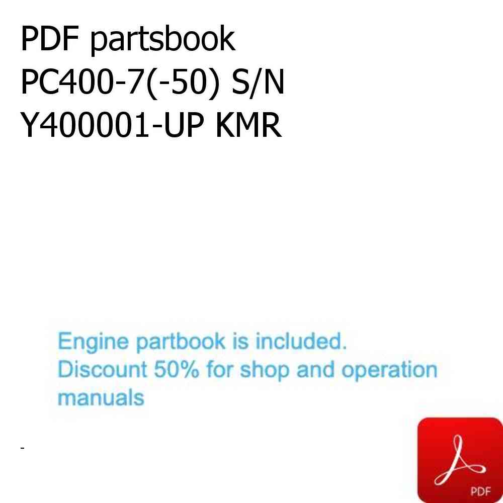 PDF partsbook PC400-7(-50) S/N Y400001-UP KMR