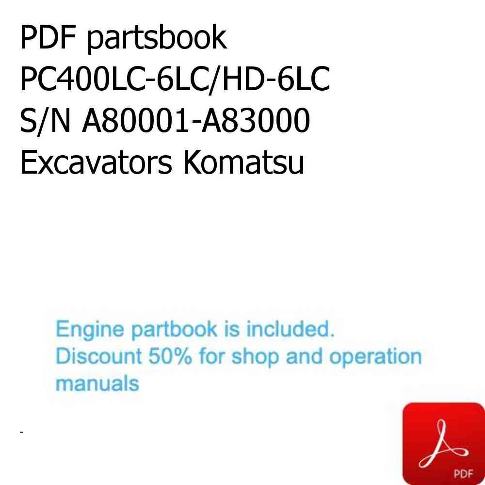 PDF partsbook PC400LC-6LC/HD-6LC S/N A80001-A83000 Excavators Komatsu