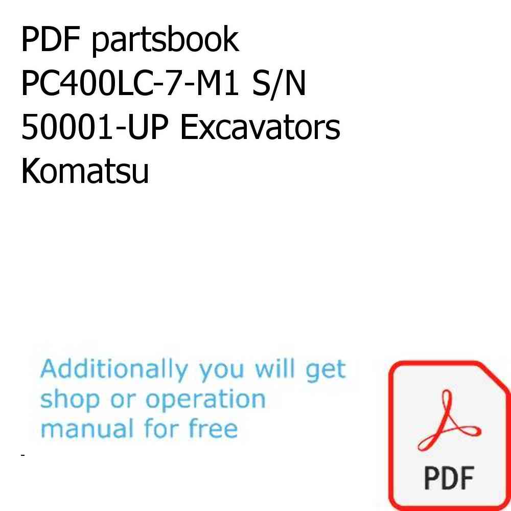 PDF partsbook PC400LC-7-M1 S/N 50001-UP Excavators Komatsu