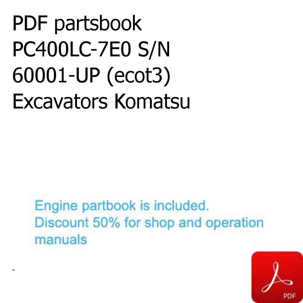PDF partsbook PC400LC-7E0 S/N 60001-UP (ecot3) Excavators Komatsu