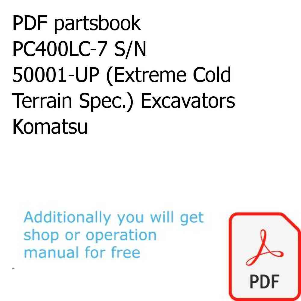 PDF partsbook PC400LC-7 S/N 50001-UP (Extreme Cold Terrain Spec.) Excavators Komatsu