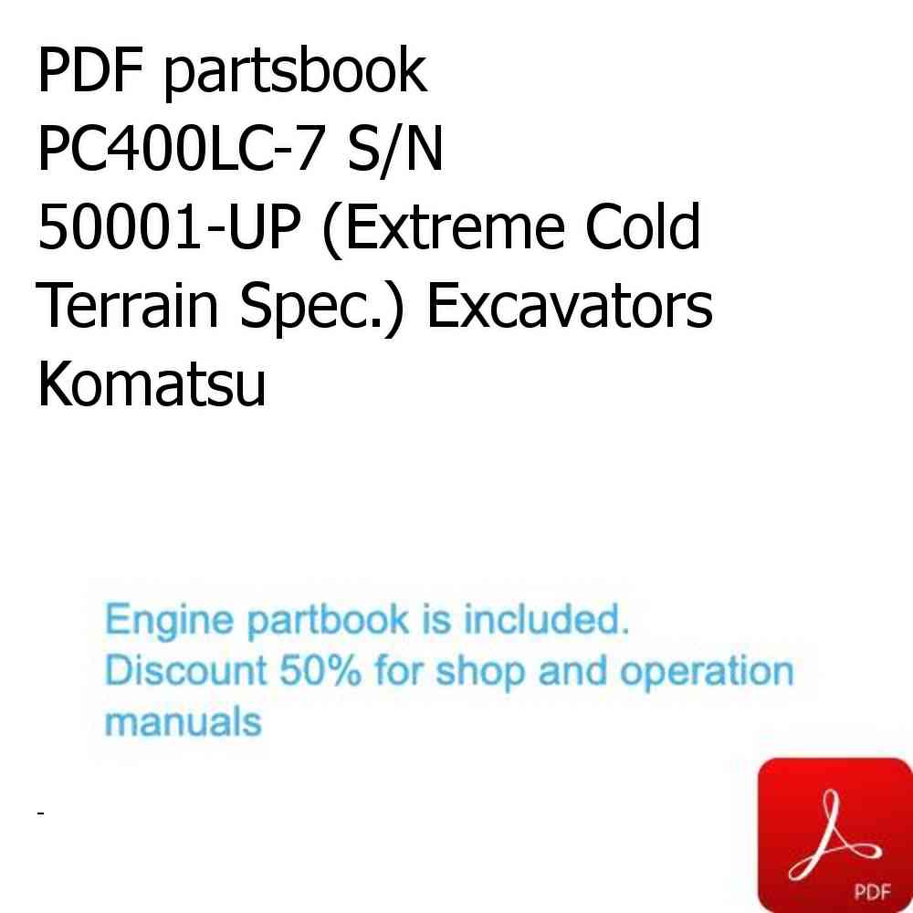 PDF partsbook PC400LC-7 S/N 50001-UP (Extreme Cold Terrain Spec.) Excavators Komatsu