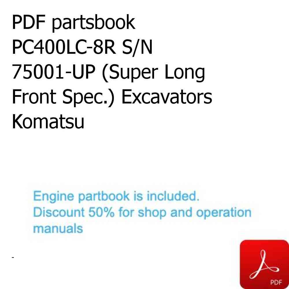 PDF partsbook PC400LC-8R S/N 75001-UP (Super Long Front Spec.) Excavators Komatsu