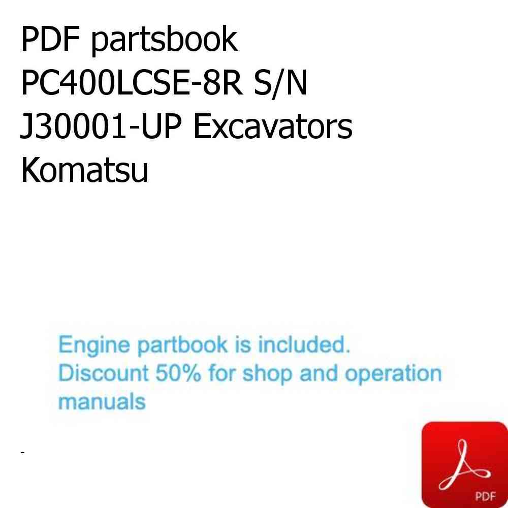 PDF partsbook PC400LCSE-8R S/N J30001-UP Excavators Komatsu