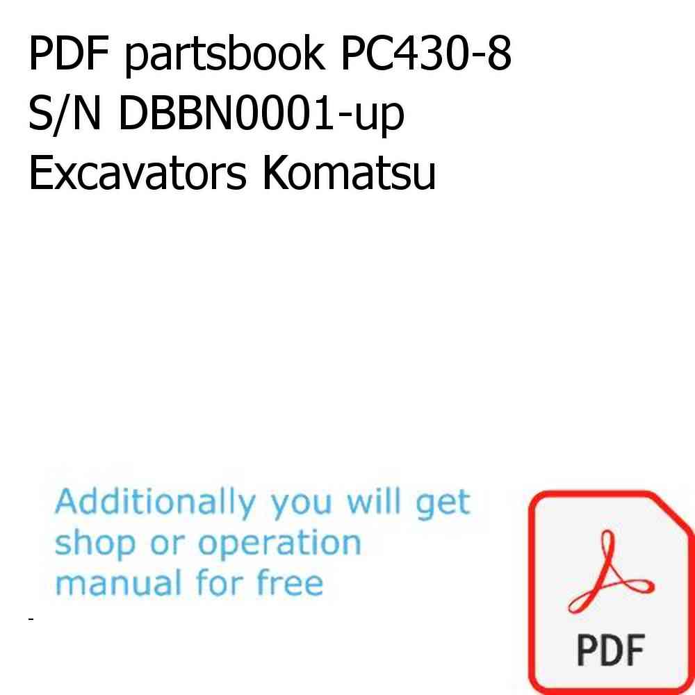 PDF partsbook PC430-8 S/N DBBN0001-up Excavators Komatsu