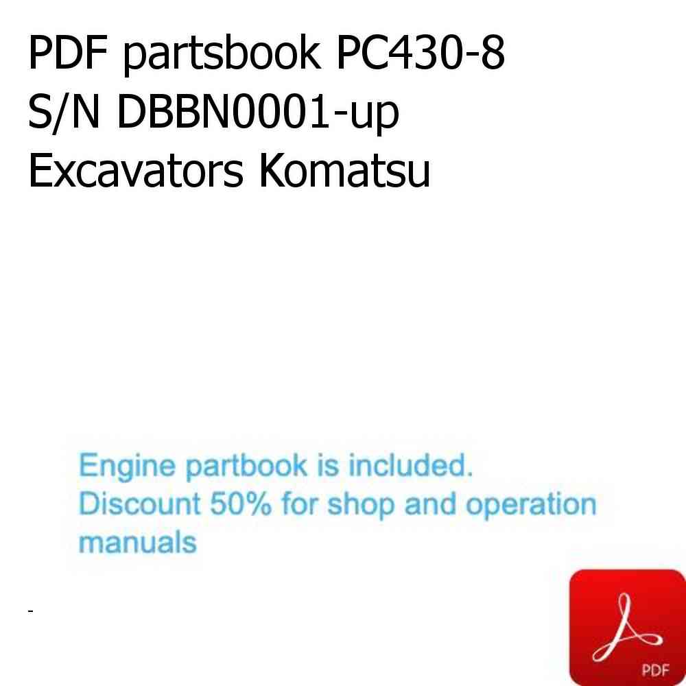 PDF partsbook PC430-8 S/N DBBN0001-up Excavators Komatsu