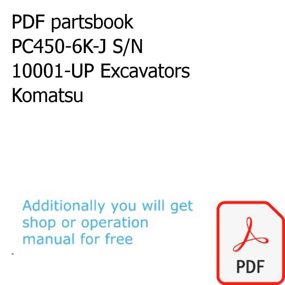 PDF partsbook PC450-6K-J S/N 10001-UP Excavators Komatsu