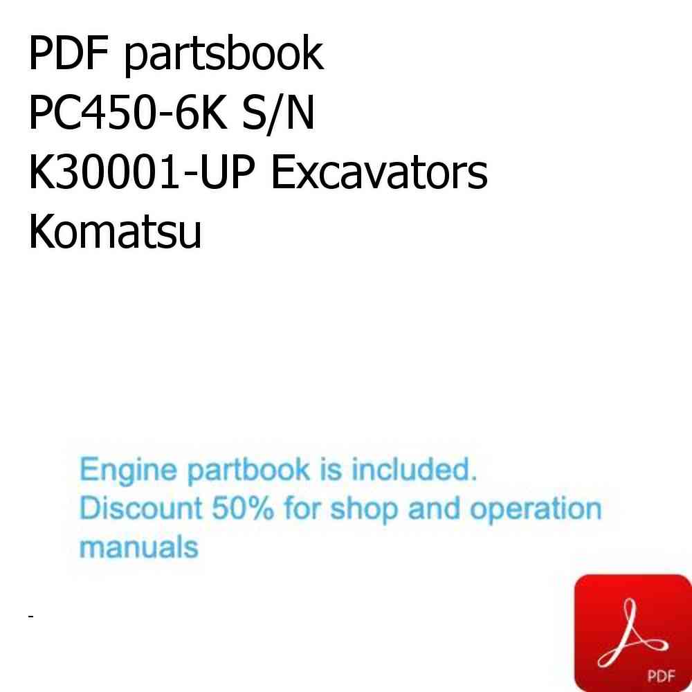 PDF partsbook PC450-6K S/N K30001-UP Excavators Komatsu