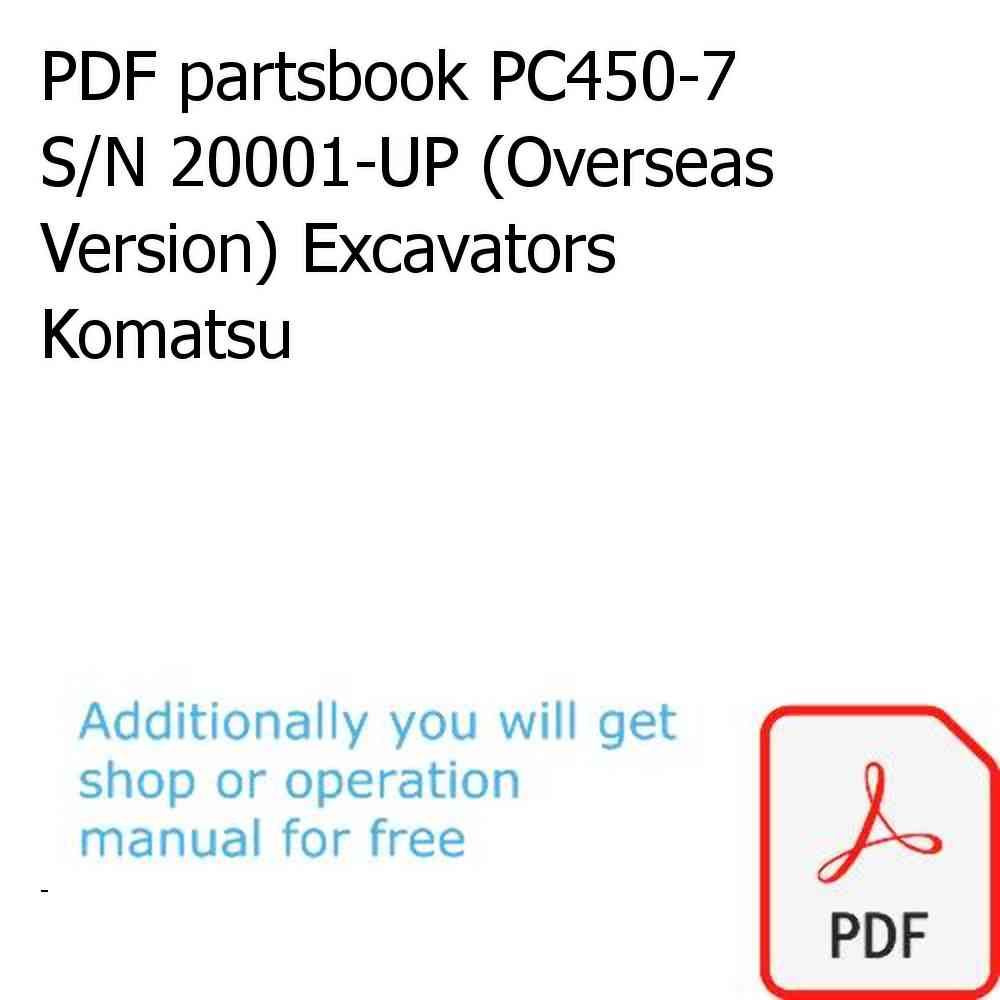 PDF partsbook PC450-7 S/N 20001-UP (Overseas Version) Excavators Komatsu