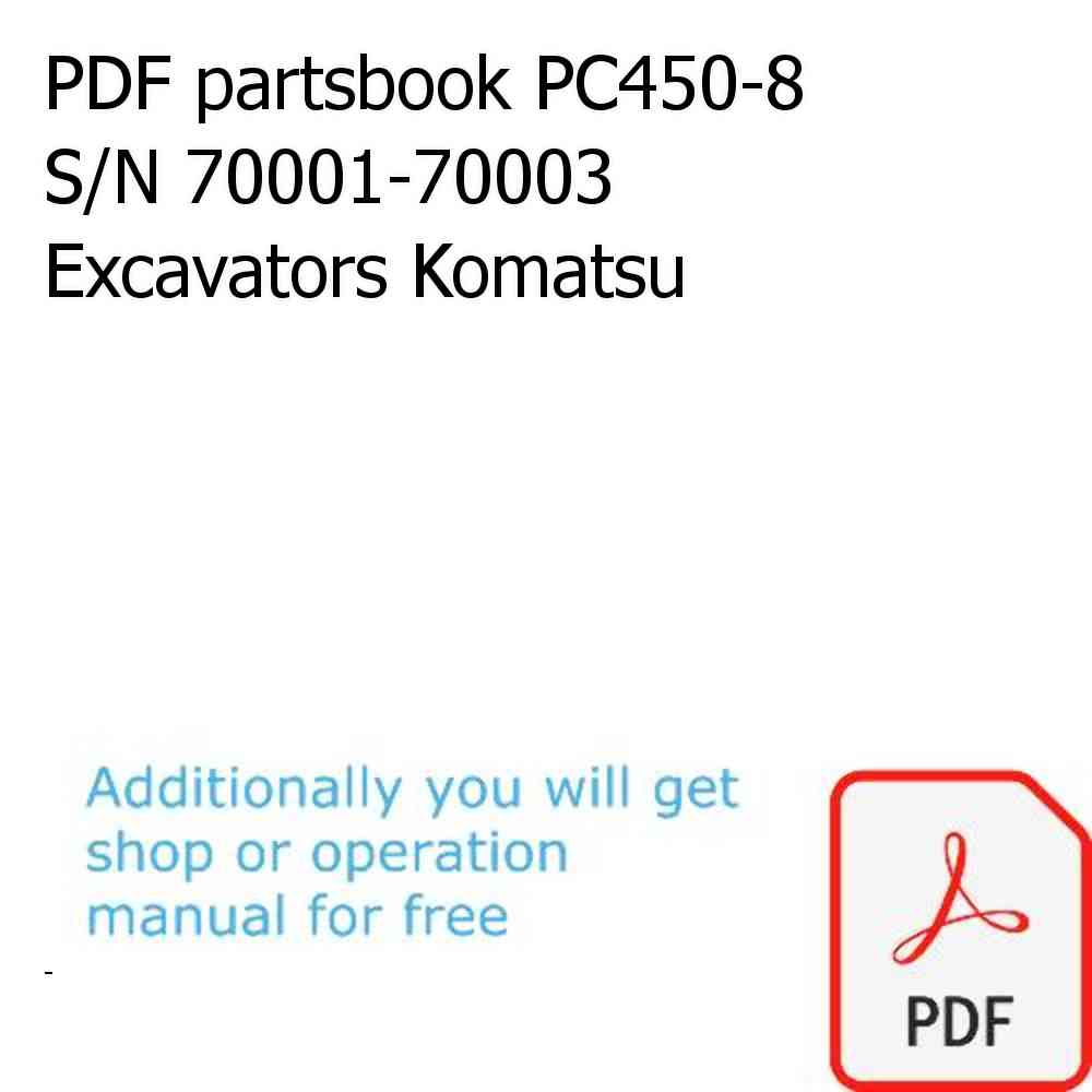 PDF partsbook PC450-8 S/N 70001-70003 Excavators Komatsu