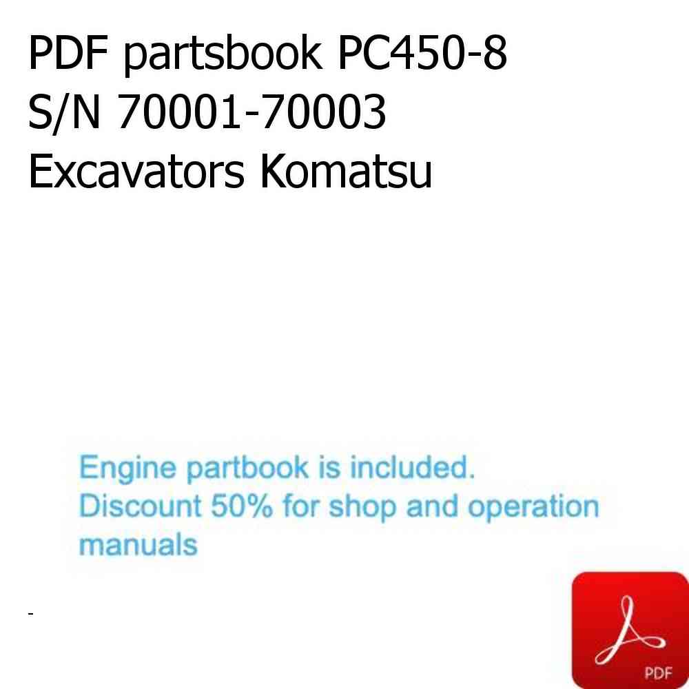 PDF partsbook PC450-8 S/N 70001-70003 Excavators Komatsu
