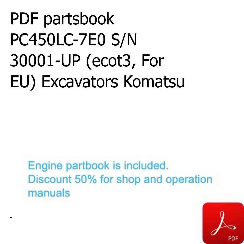 PDF partsbook PC450LC-7E0 S/N 30001-UP (ecot3, For EU) Excavators Komatsu
