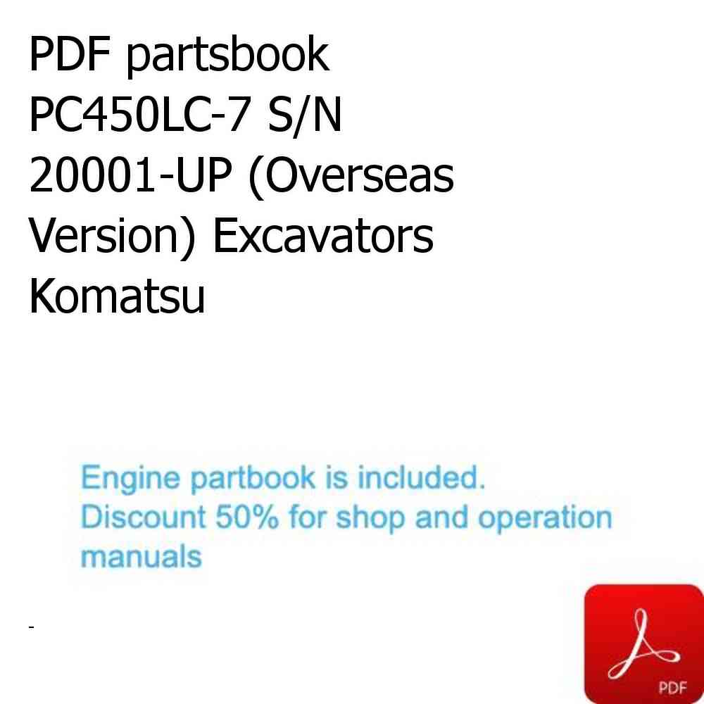 PDF partsbook PC450LC-7 S/N 20001-UP (Overseas Version) Excavators Komatsu