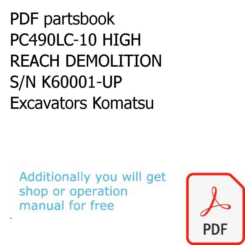 PDF partsbook PC490LC-10 HIGH REACH DEMOLITION S/N K60001-UP Excavators Komatsu