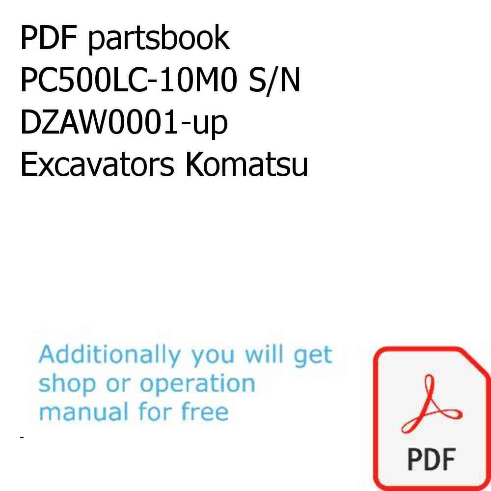 PDF partsbook PC500LC-10M0 S/N DZAW0001-up Excavators Komatsu