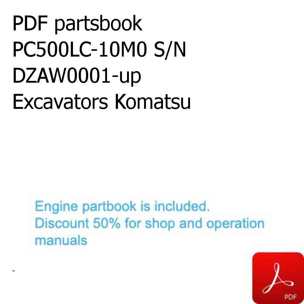 PDF partsbook PC500LC-10M0 S/N DZAW0001-up Excavators Komatsu