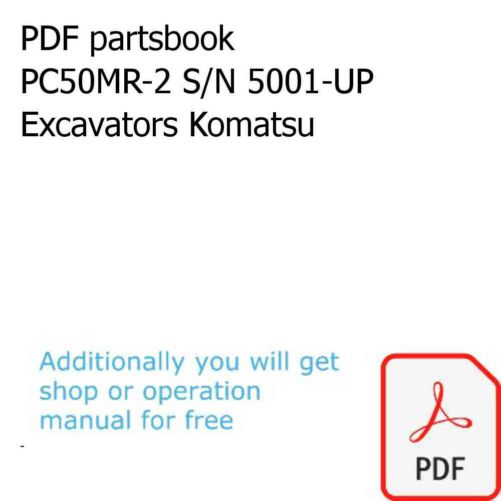 PDF partsbook PC50MR-2 S/N 5001-UP Excavators Komatsu