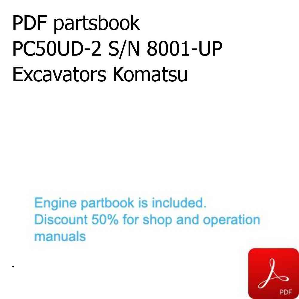 PDF partsbook PC50UD-2 S/N 8001-UP Excavators Komatsu