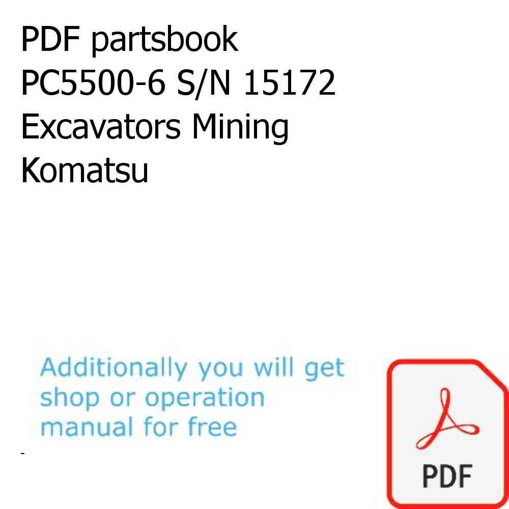 PDF partsbook PC5500-6 S/N 15172 Excavators Mining Komatsu