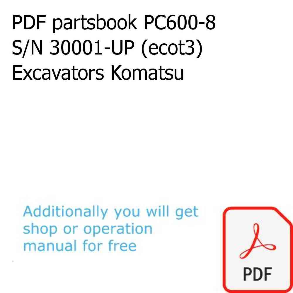 PDF partsbook PC600-8 S/N 30001-UP (ecot3) Excavators Komatsu
