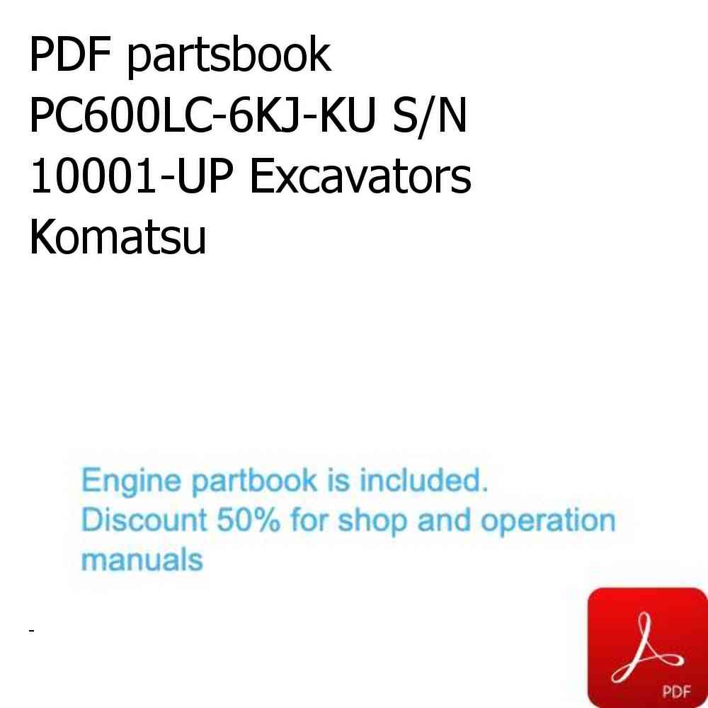 PDF partsbook PC600LC-6KJ-KU S/N 10001-UP Excavators Komatsu