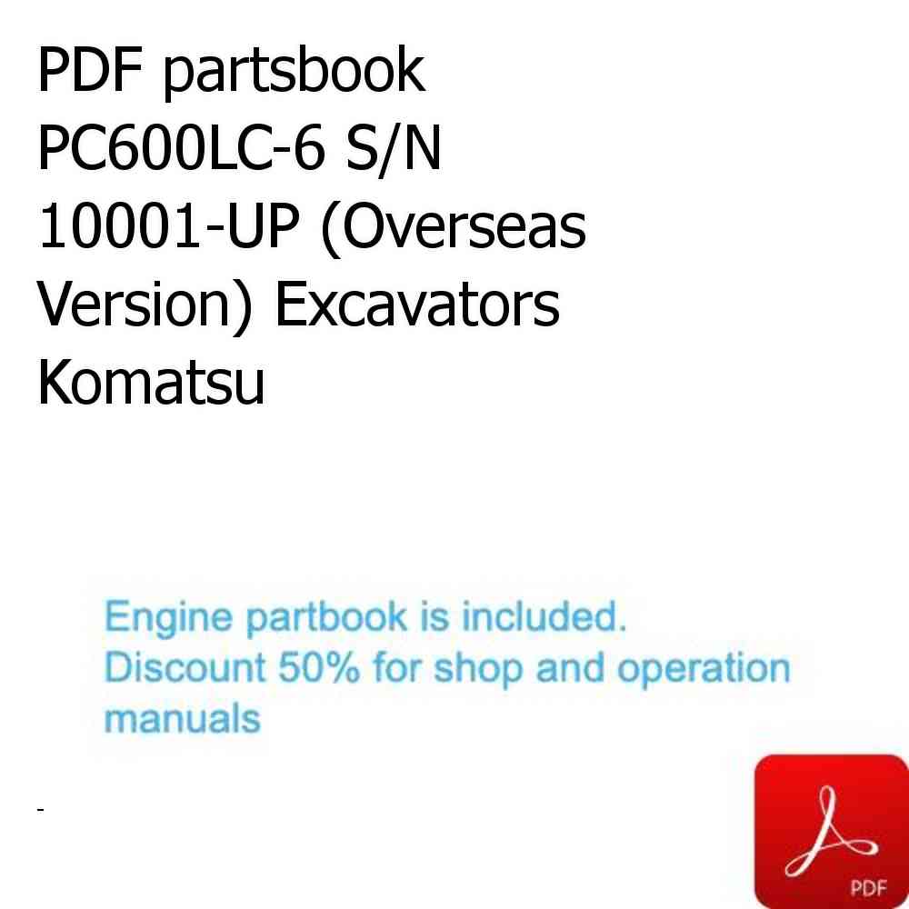 PDF partsbook PC600LC-6 S/N 10001-UP (Overseas Version) Excavators Komatsu