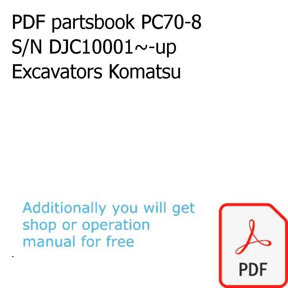 PDF partsbook PC70-8 S/N DJC10001~-up Excavators Komatsu