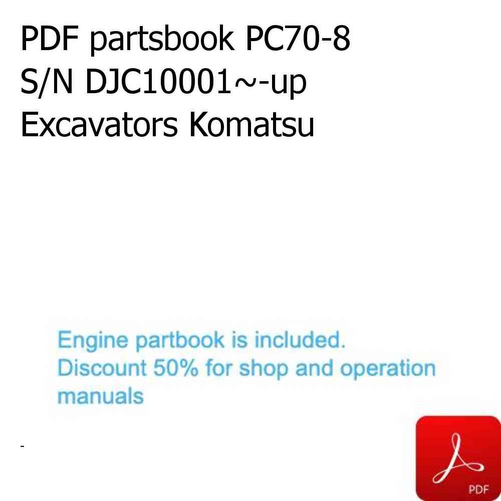 PDF partsbook PC70-8 S/N DJC10001~-up Excavators Komatsu