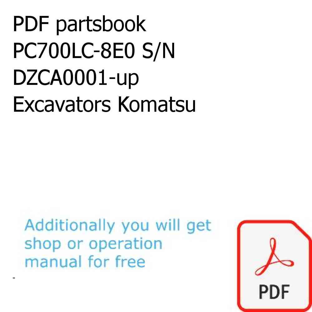 PDF partsbook PC700LC-8E0 S/N DZCA0001-up Excavators Komatsu