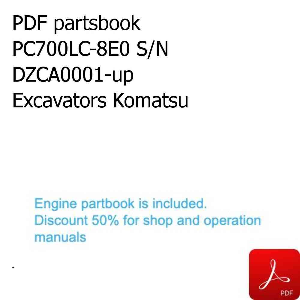 PDF partsbook PC700LC-8E0 S/N DZCA0001-up Excavators Komatsu