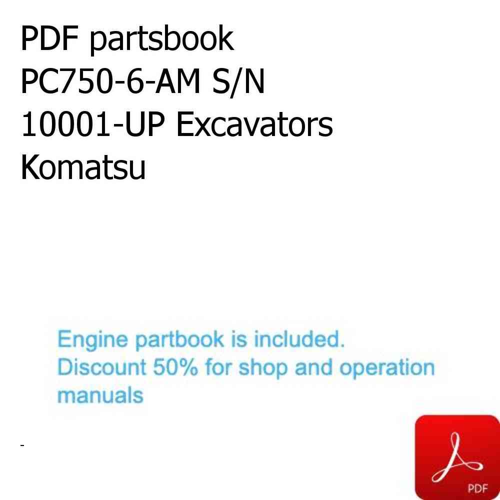 PDF partsbook PC750-6-AM S/N 10001-UP Excavators Komatsu