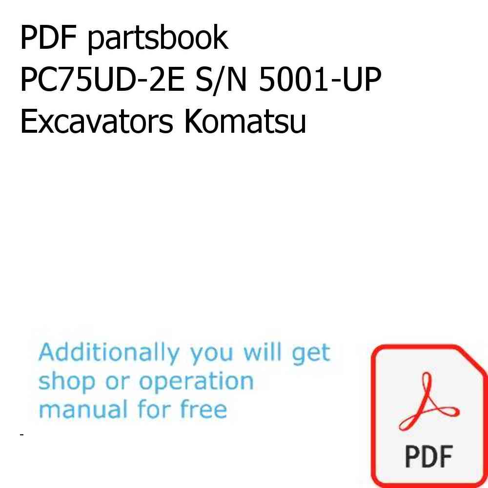 PDF partsbook PC75UD-2E S/N 5001-UP Excavators Komatsu