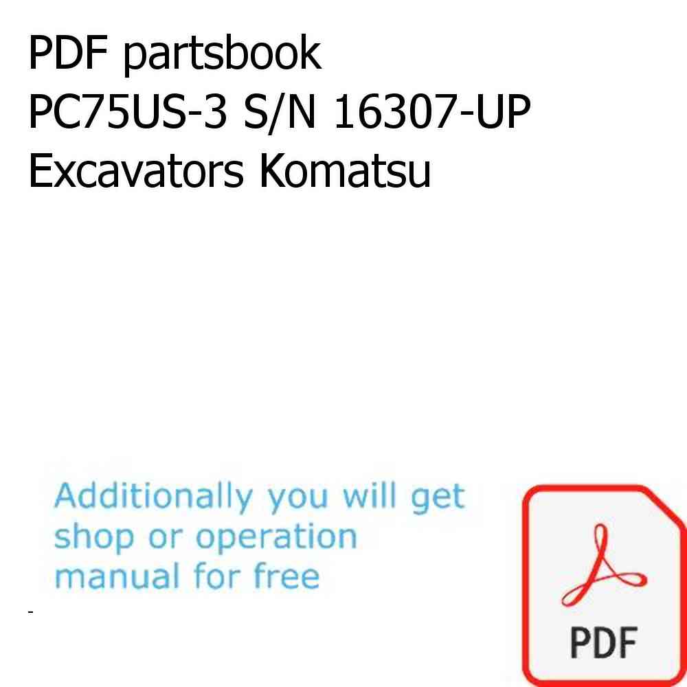 PDF partsbook PC75US-3 S/N 16307-UP Excavators Komatsu