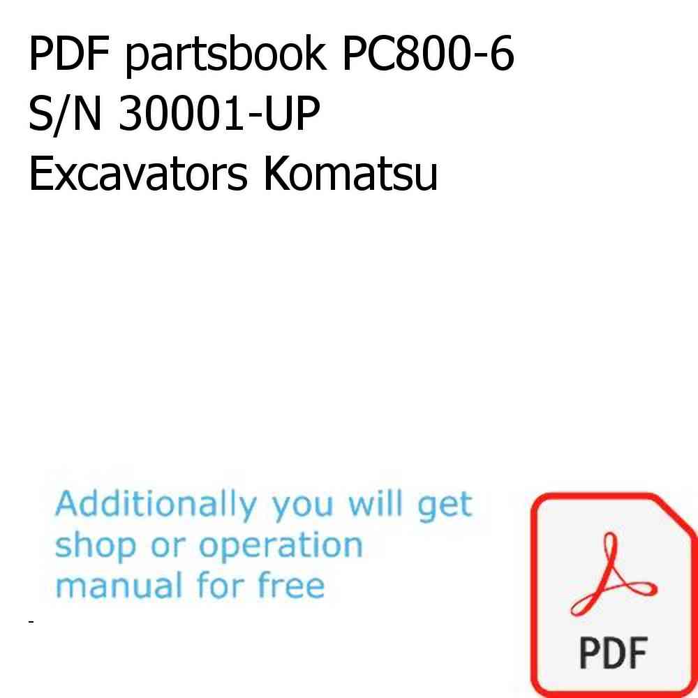 PDF partsbook PC800-6 S/N 30001-UP Excavators Komatsu