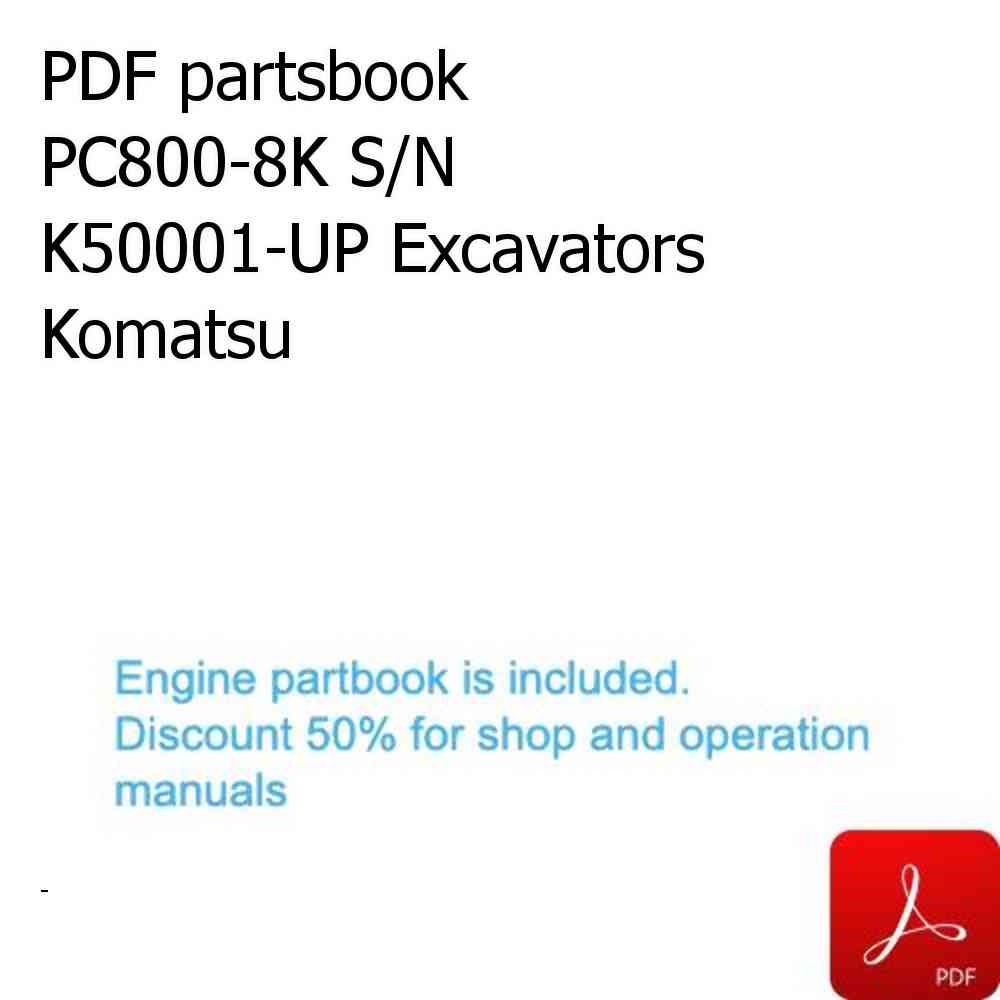 PDF partsbook PC800-8K S/N K50001-UP Excavators Komatsu