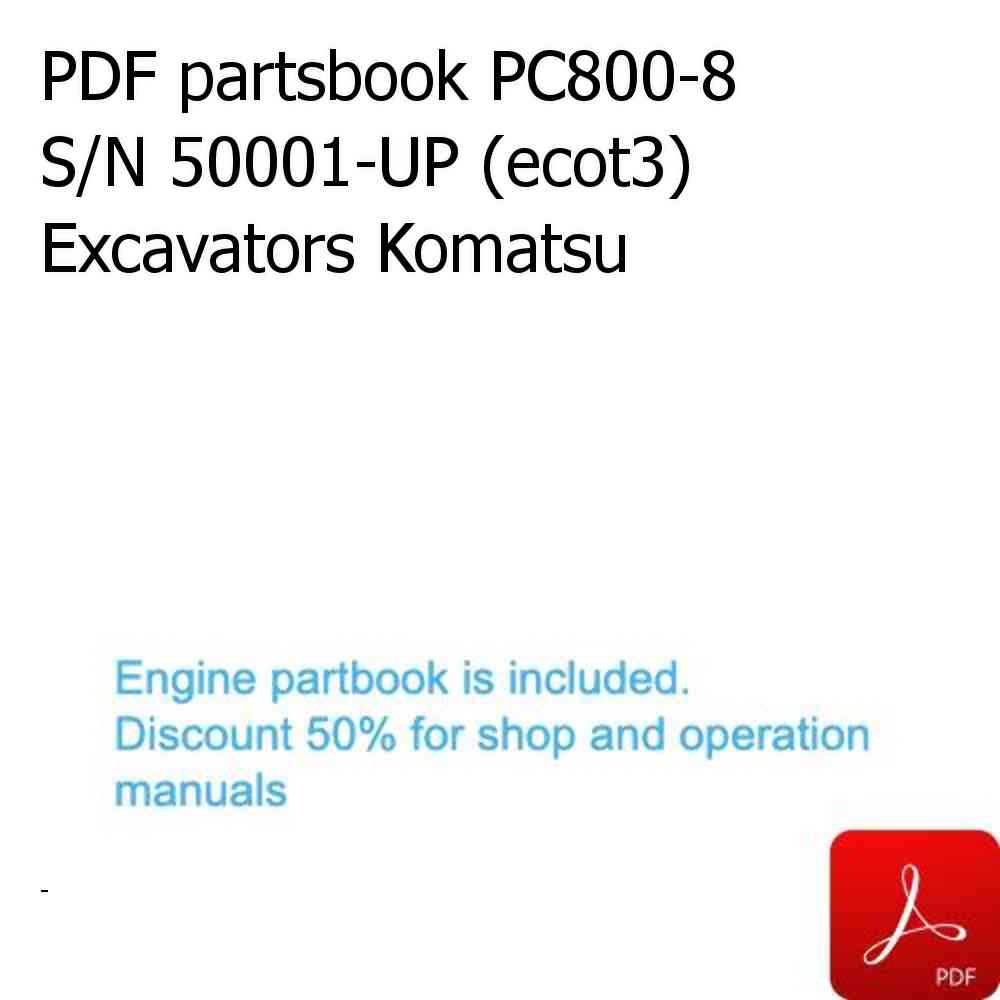 PDF partsbook PC800-8 S/N 50001-UP (ecot3) Excavators Komatsu