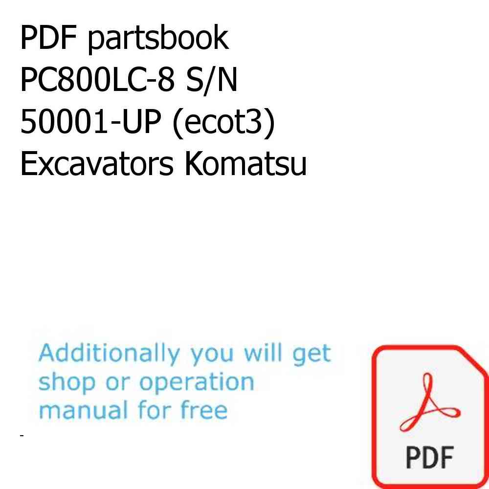 PDF partsbook PC800LC-8 S/N 50001-UP (ecot3) Excavators Komatsu