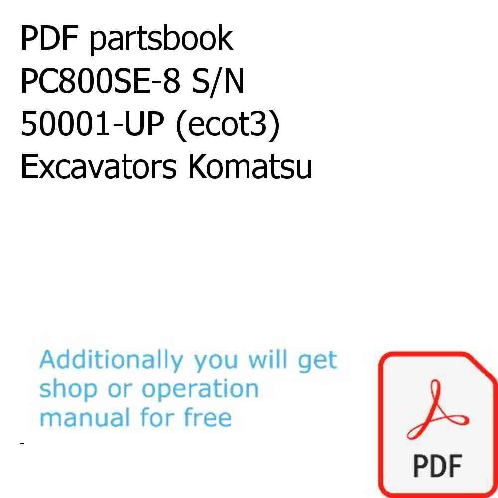 PDF partsbook PC800SE-8 S/N 50001-UP (ecot3) Excavators Komatsu