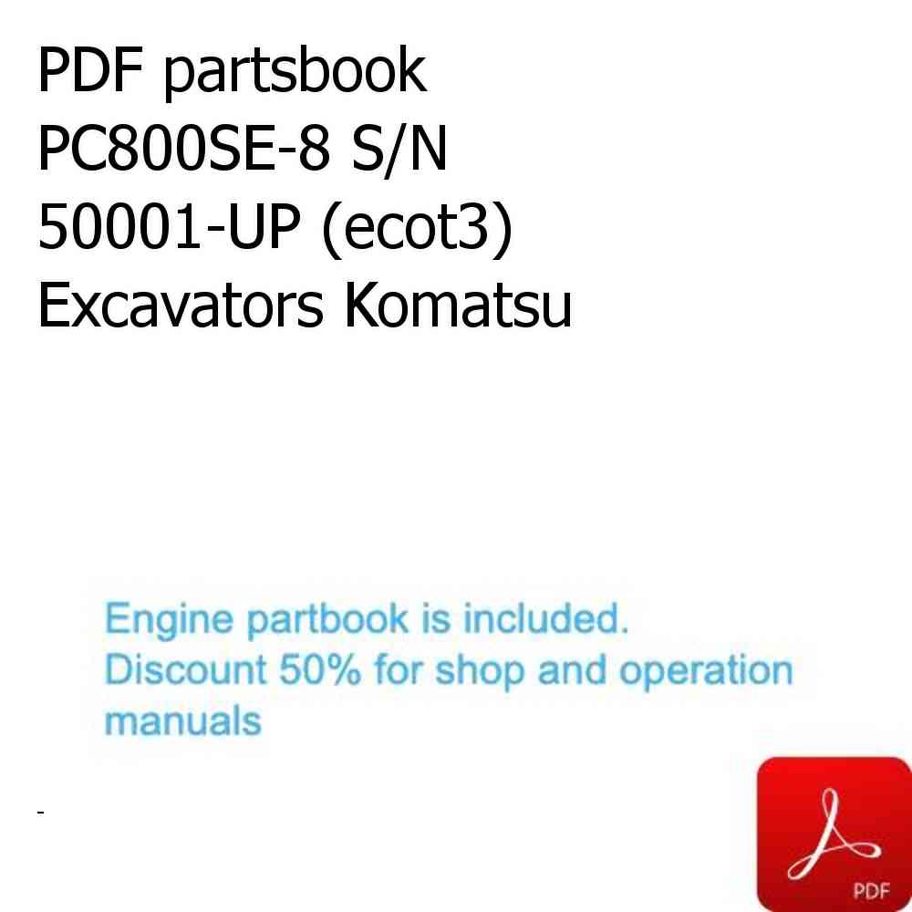 PDF partsbook PC800SE-8 S/N 50001-UP (ecot3) Excavators Komatsu