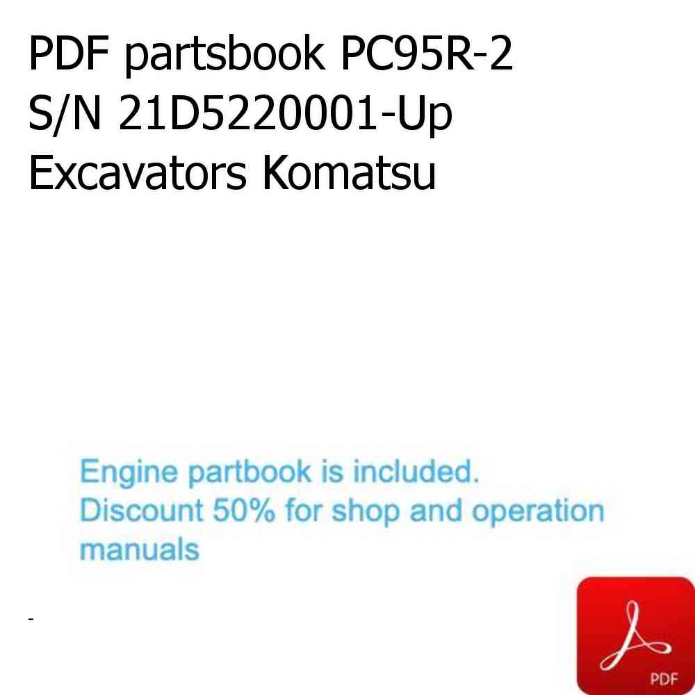 PDF partsbook PC95R-2 S/N 21D5220001-Up Excavators Komatsu