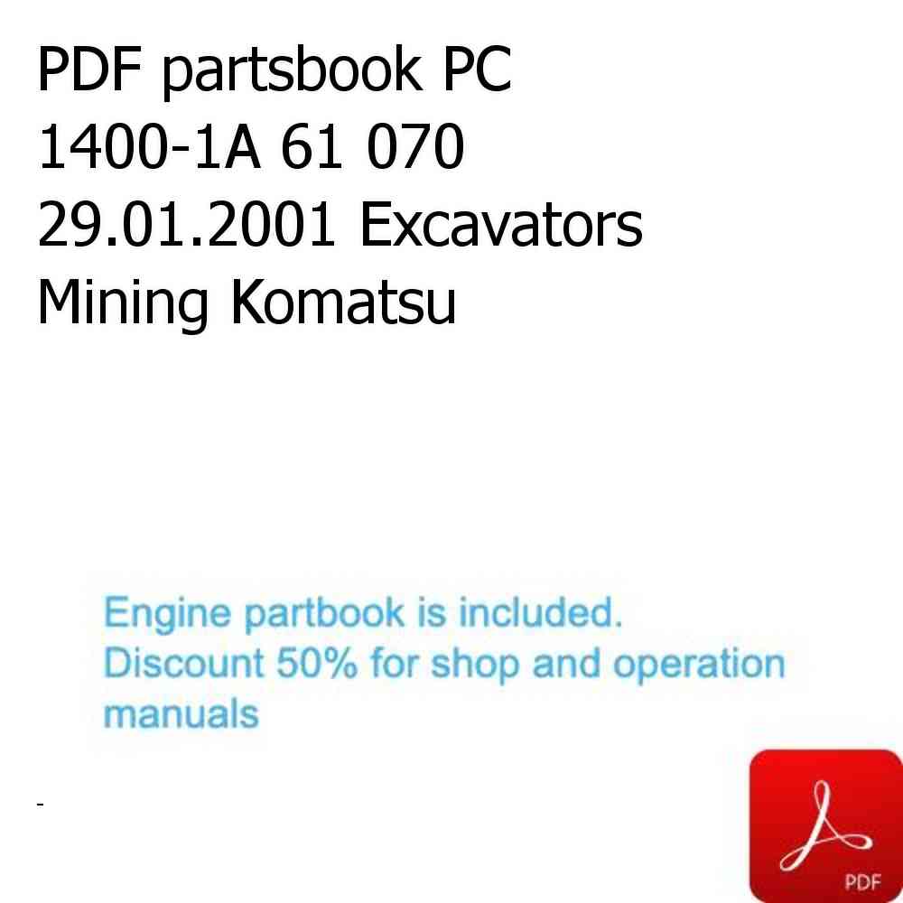PDF partsbook PC 1400-1A 61 070 29.01.2001 Excavators Mining Komatsu