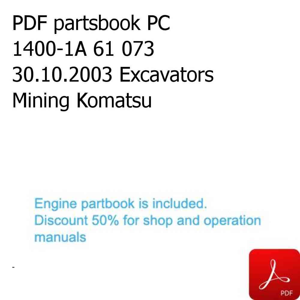 PDF partsbook PC 1400-1A 61 073 30.10.2003 Excavators Mining Komatsu