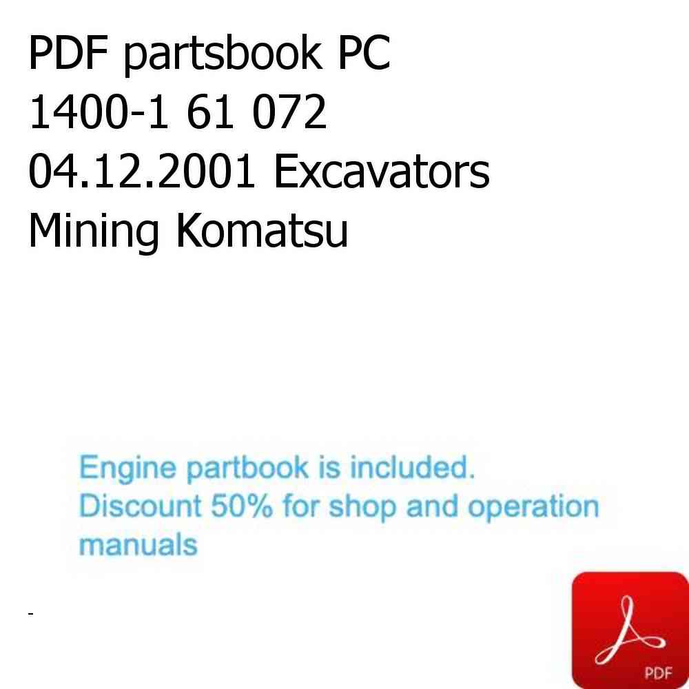 PDF partsbook PC 1400-1 61 072 04.12.2001 Excavators Mining Komatsu